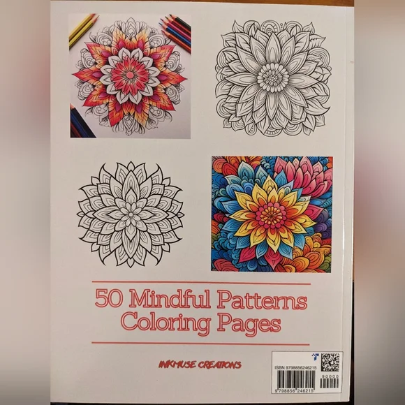 Set of 7 Floral Themed Adult Coloring Books - Picture 3 of 15